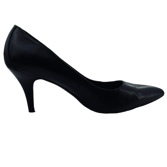 Calvin Klein Nadine Back Leather Classic Pointed Toe Stiletto Heel Pump Heel 9 - Picture 4 of 15